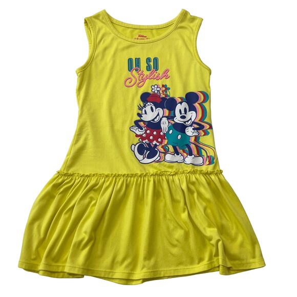 Girls Disney Junior "Oh So Stylish" Mickey And Minnie Mouse Dress Size 6X - Picture 4 of 8